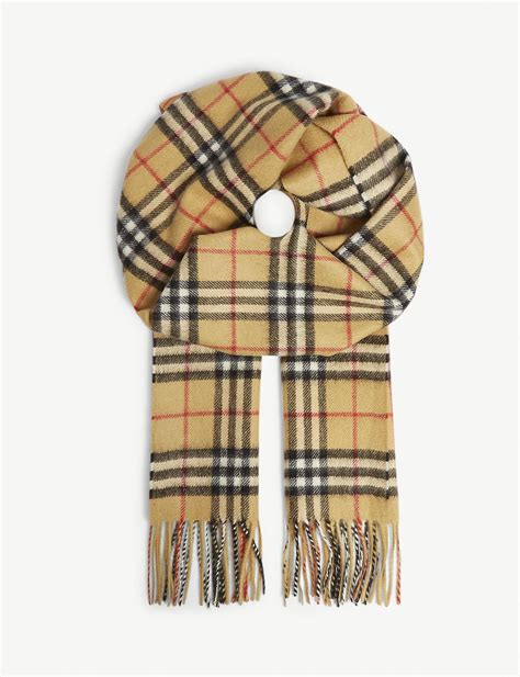 burberry check cashmere scarf yellow|Burberry cashmere scarf outlet.